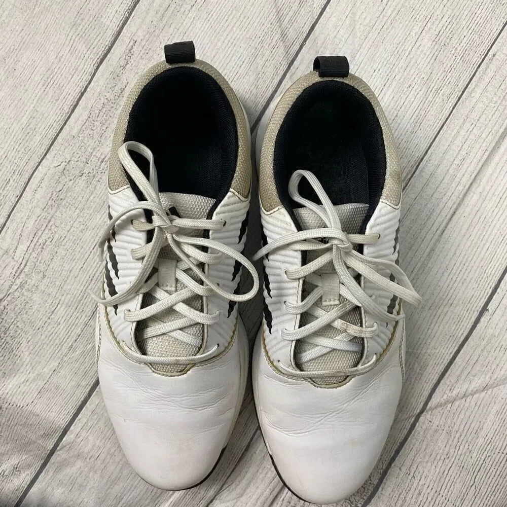 Adidas leather golf shoes w/tie laces mens size 7.5